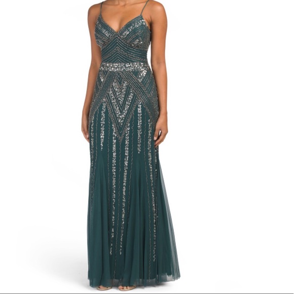 MARINA Dresses & Skirts - Marina Beaded Sleeveless Prom Gown size 6